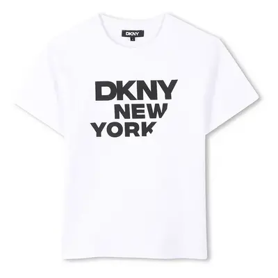 Dětské tričko Dkny bílá barva, s potiskem, D62299