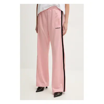 Tepláky Fiorucci Puffy Piping Track Trousers dámské, růžová barva, s aplikací, U02SPBPA057PL01PN