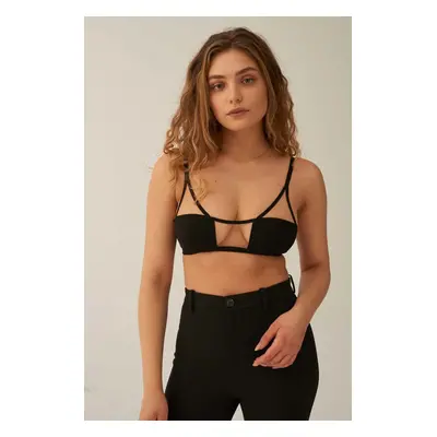 Podprsenka Undress Code 458 Illusion Top Black černá barva