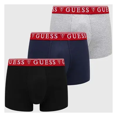 Boxerky Guess BRIAN 3-pack pánské, černá barva, U97G01 KCD31