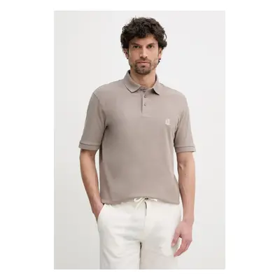 Bavlněné polo tričko Armani Exchange béžová barva, XM000367 AF13022