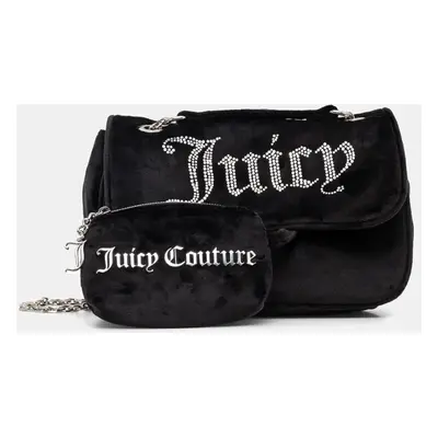 Velurová kabelka Juicy Couture Kimberly černá barva, BEJQL8762WPO