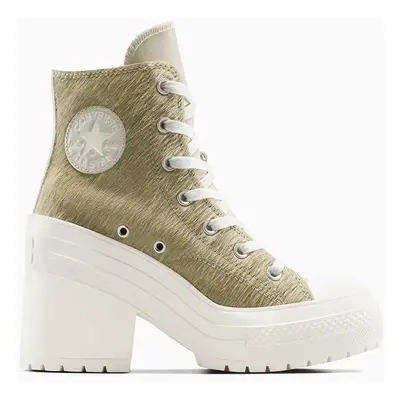 Kecky Converse Chuck 70 De Luxe Heel Pony Hair zelená barva, A12813C