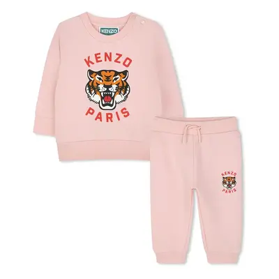 Bavlněná tepláková souprava pro miminka Kenzo Kids oranžová barva, K60935