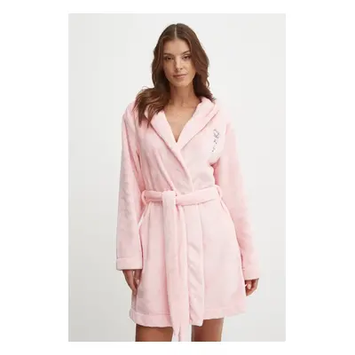 Župan Juicy Couture HOODED ROBE růžová barva, JCLRB224505