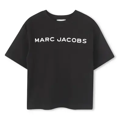 Dětské bavlněné tričko Marc Jacobs černá barva, s potiskem, W60457