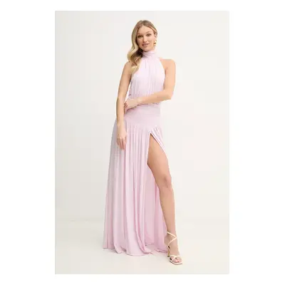 Šaty Elisabetta Franchi růžová barva, maxi, ABR2751E2