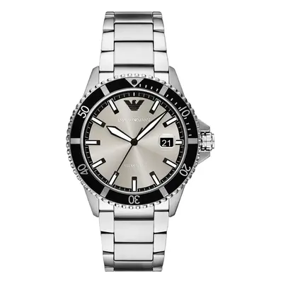 Hodinky Emporio Armani WORLD EXPLORER stříbrná barva, AR11683