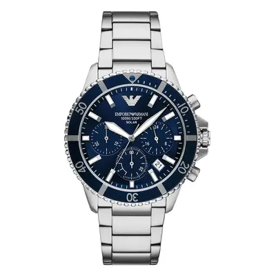 Hodinky Emporio Armani WORLD EXPLORER stříbrná barva, AR11681