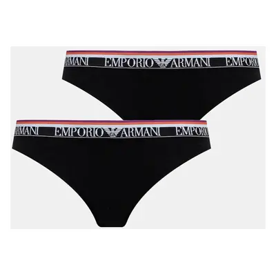 Kalhotky Emporio Armani Underwear 2-pack černá barva, EW000404 AF10883