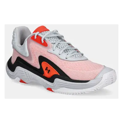 Basketbalové boty Under Armour Spawn 7 oranžová barva, 3028461