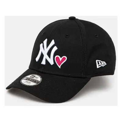 Bavlněná baseballová čepice New Era NEW YORK YANKEES černá barva, s aplikací, 60565278