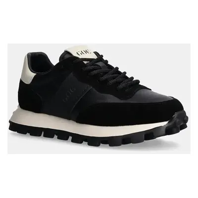 Kožené sneakers boty GOE černá barva, OO1N4001 BLACK