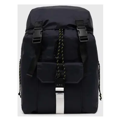 Batoh A.P.C. Sac A Dos Trek pánský, tmavomodrá barva, velký, hladký, PAAFH-H62220 KAKI