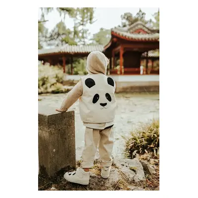 Dětská vesta Donsje Ardian Gilet Panda bílá barva, 4094701