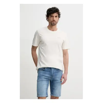 Bavlněné tričko Pepe Jeans JACKO béžová barva, PM508664