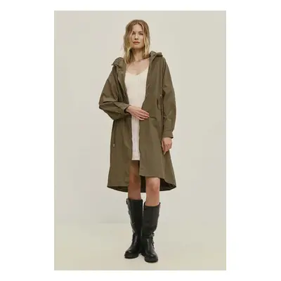 Parka Answear Lab dámská, béžová barva, přechodná, oversize