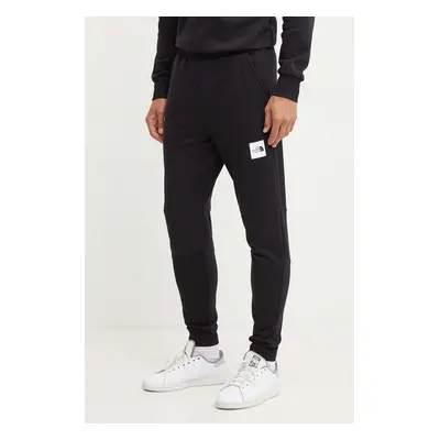 Bavlněné tepláky The North Face Fine Pant černá barva, s potiskem, NF0A8A6NJK31