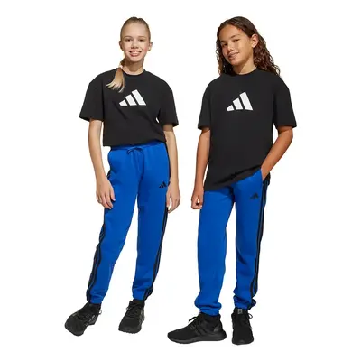 Dětské tepláky adidas modrá barva, s aplikací, JJ3541