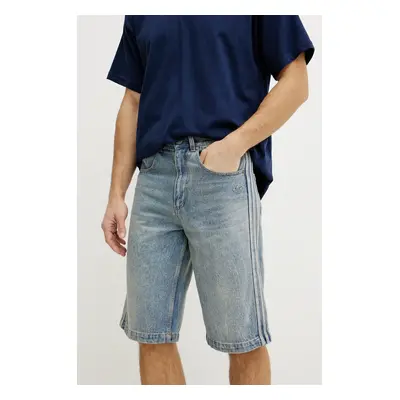 Džínové šortky adidas Originals DENIM SHORTS pánské, modrá barva, JY6290