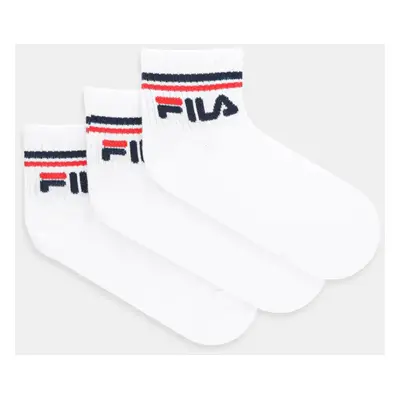 Dětské ponožky Fila (3-pack) bílá barva