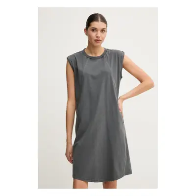 Bavlněné šaty G-Star Raw šedá barva, mini, D26081-C756