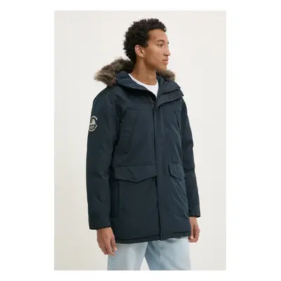 Parka Superdry pánská, tmavomodrá barva, zimní, M5011929A-98T