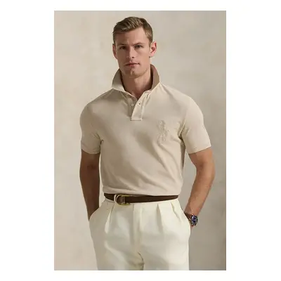 Bavlněné polo tričko Polo Ralph Lauren šedá barva, 710938137