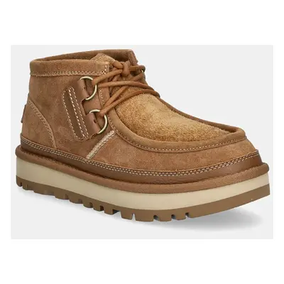 Semišové boty UGG Hayden Moc pánské, hnědá barva, 1158276-CHE