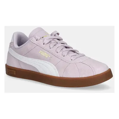 Semišové sneakers boty Puma Puma Club II fialová barva, 397444