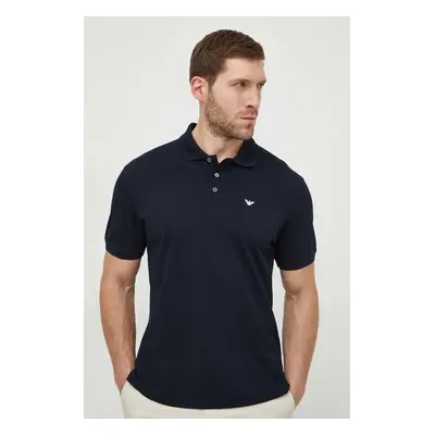 Bavlněné polo tričko Emporio Armani bílá barva, 8N1FQ2 1JTKZ