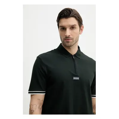 Polo tričko Armani Exchange zelená barva, s aplikací, XM000221 AF10366