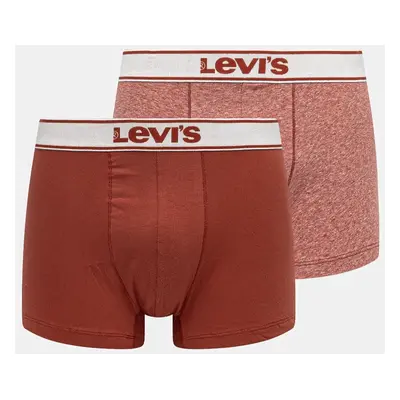 Boxerky Levi's 2-pack červená barva, 37149-1094