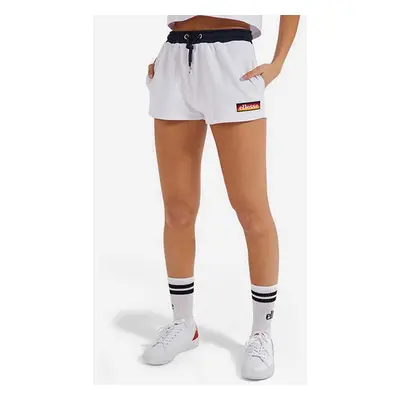 Kraťasy Ellesse Tang dámské, bílá barva, s aplikací, medium waist, SGI11073-WHITE