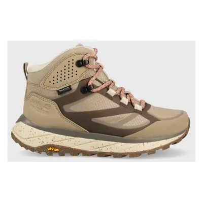 Boty Jack Wolfskin Terraventure Texapore Mid dámské, béžová barva, zateplené