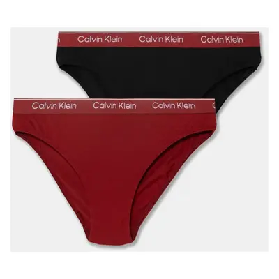 Dětské kalhotky Calvin Klein Underwear 2-pack vínová barva, G80G800711