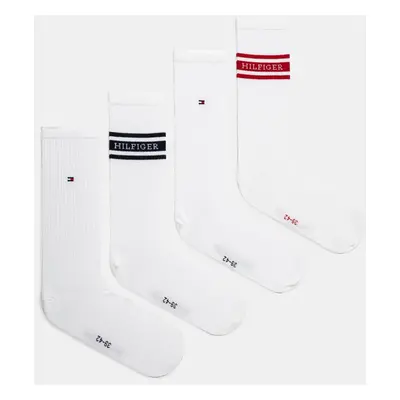 Ponožky Tommy Hilfiger 4-pack pánské, bílá barva, 701232606