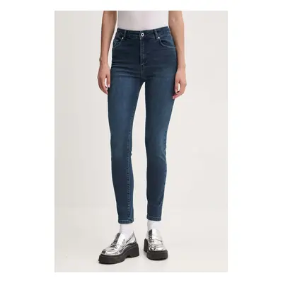 Džíny Karl Lagerfeld Jeans dámské, tmavomodrá barva, 246J1101