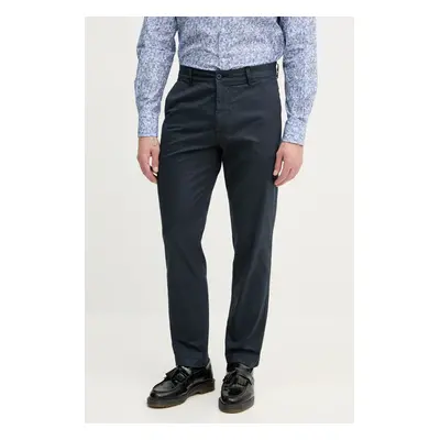 Kalhoty Pepe Jeans SLIM CHINO POPLIN pánské, tmavomodrá barva, jednoduché, PM211873