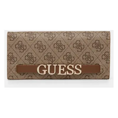 Peněženka Guess ZAMIRA hnědá barva, RW1727 P5201