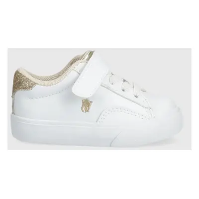 Dětské sneakers boty Polo Ralph Lauren bílá barva