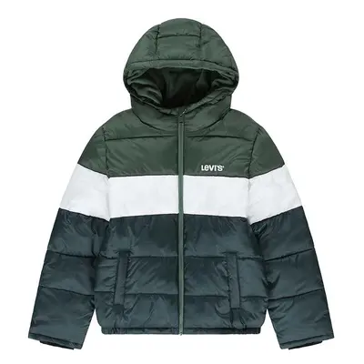 Dětská bunda Levi's BOY'S COLOR BLOCK PUFFER zelená barva, 8EL263