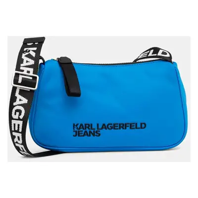 Kabelka Karl Lagerfeld Jeans modrá barva, A1W30235