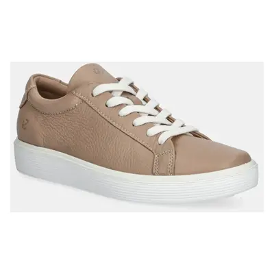 Kožené sneakers boty Ecco Soft hnědá barva, 219203-01084