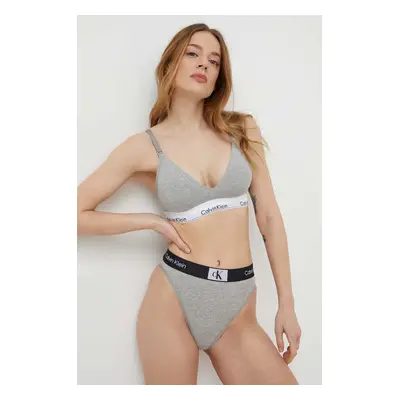 Podprsenka na kojení Calvin Klein Underwear šedá barva, melanž, 000QF6218E