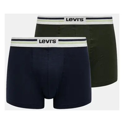 Boxerky Levi's 2-pack zelená barva, 37149-1091