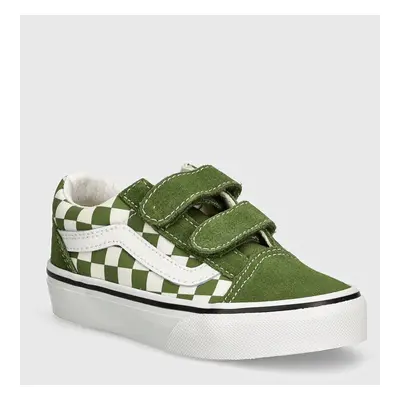 Dětské tenisky Vans Old Skool zelená barva, VN000CYWCIB1