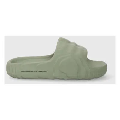 Pantofle adidas Originals ADILETTE 22 dámské, zelená barva, IG8264