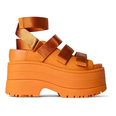 Sandály UGG Goldenrise dámské, oranžová barva, na platformě, 1167431-DCT