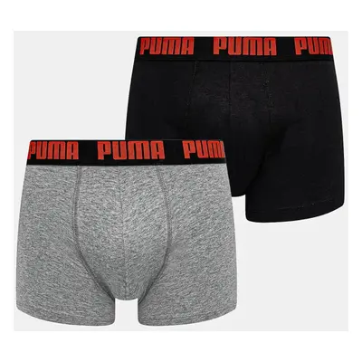 Boxerky Puma 2-pack pánské, šedá barva, 938320